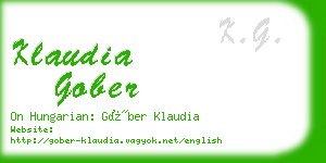 klaudia gober business card